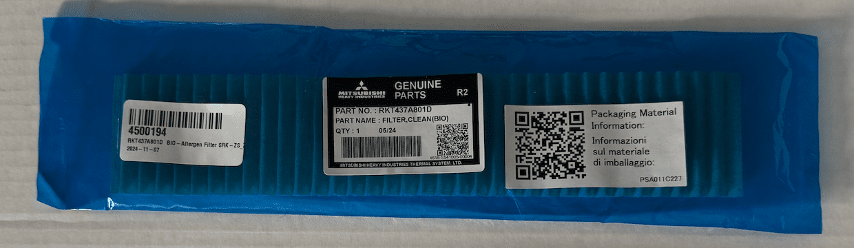 Bio Allergen filter för Mitsubishi Heavy värmepump
